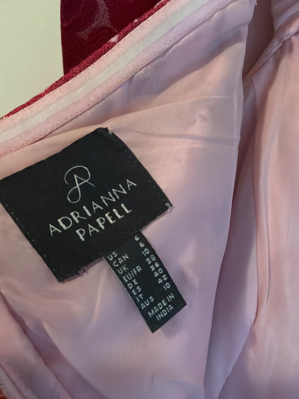 Adrianna Papell Pink Floral Off Shoulder Gown - Picture 6 of 12
